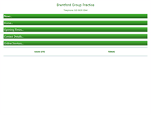 Tablet Screenshot of brentfordgrouppractice.co.uk